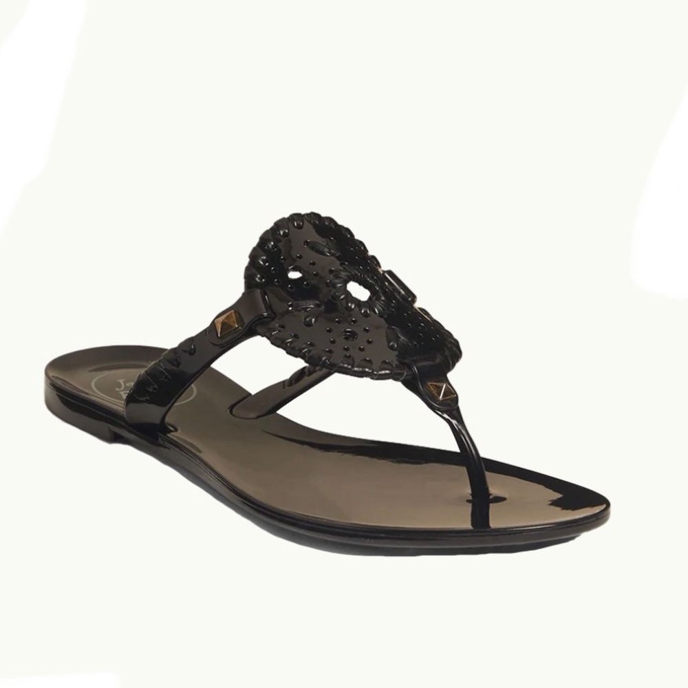 Jack Rogers Georgica black jelly sandals size 7